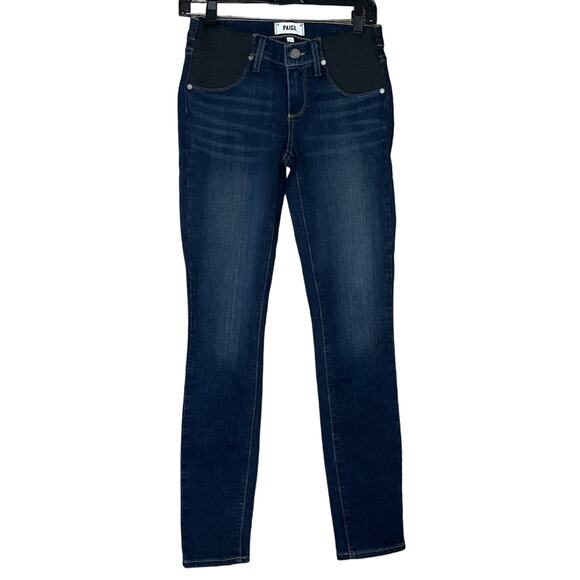 Paige Verdugo Ultra Skinny Side Panel Maternity Jeans Nottingham Blue Size 25 - Picture 1 of 10